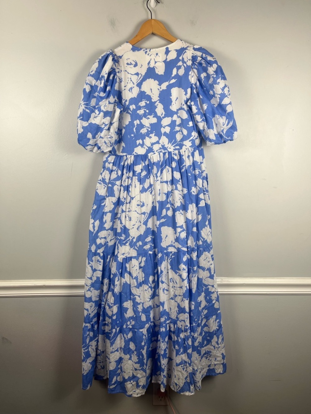 HYACINTH HOUSE Blue and White Floral Cisco Maxi Dress Size XXS - Picture 12 of 12